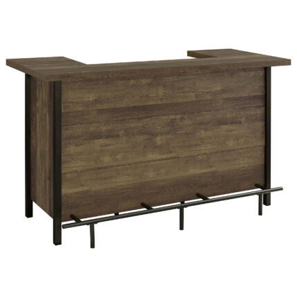 Bellemore Freestanding Home Bar Wine Cabinet Rustic Oak product image