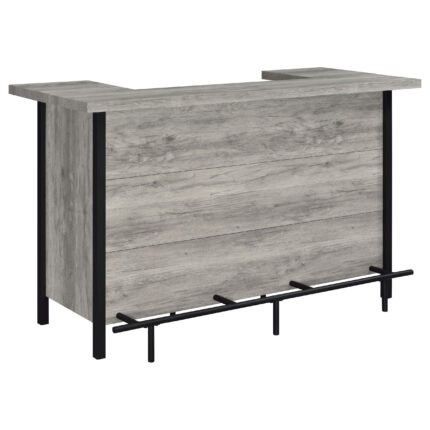 Bellemore Freestanding Home Bar Wine Cabinet Grey Driftwood product image