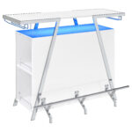 Araceli Freestanding LED Home Bar Cabinet White High Gloss product image