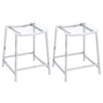 Jovani Acrylic Backless Counter Stool Chrome (Set of 2) product image