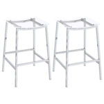 Jovani Acrylic Backless Bar Stool Chrome (Set of 2) product image