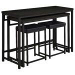 Hawes 4-piece Multipurpose Counter Height Table Set Black product image