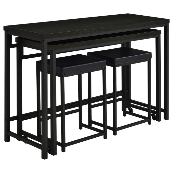 Hawes 4-piece Multipurpose Counter Height Table Set Black product image