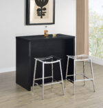 Topanga Engineered Wood Freestanding Home Bar Black product image