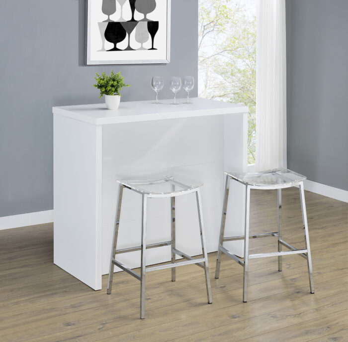 Topanga Engineered Wood Freestanding Home Bar White product image