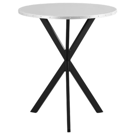 Kenzo Round 32-inch Galvanized Steel Bistro Bar Table Silver product image