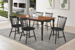 Hollyoak 7-piece Rectangular Dining Set Walnut and Black product image
