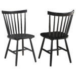 Hollyoak Windsor Wood Dining Side Chair Black (Set of 2) product image
