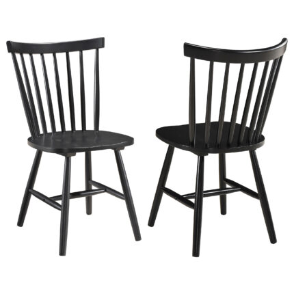 Hollyoak Windsor Wood Dining Side Chair Black (Set of 2) product image