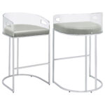 Thermosolis Clear Acrylic Bar Chair Chrome (Set of 2) product image
