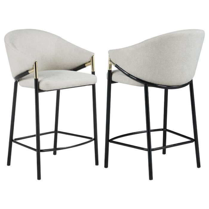 Chadwick Fabric Upholstered Counter Chair Beige (Set of 2) product image