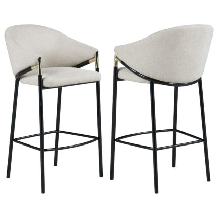 Chadwick Fabric Upholstered Bar Chair Beige (Set of 2) product image