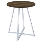 Burkhart Round 35-inch Pub Height Bistro Bar Table Brown Oak product image