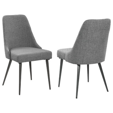 Alan Fabric Upholstered Dining Side Chair Grey (Set of 2) product image