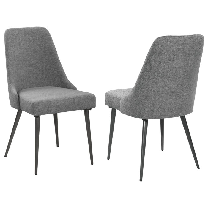 Alan Fabric Upholstered Dining Side Chair Grey (Set of 2) product image
