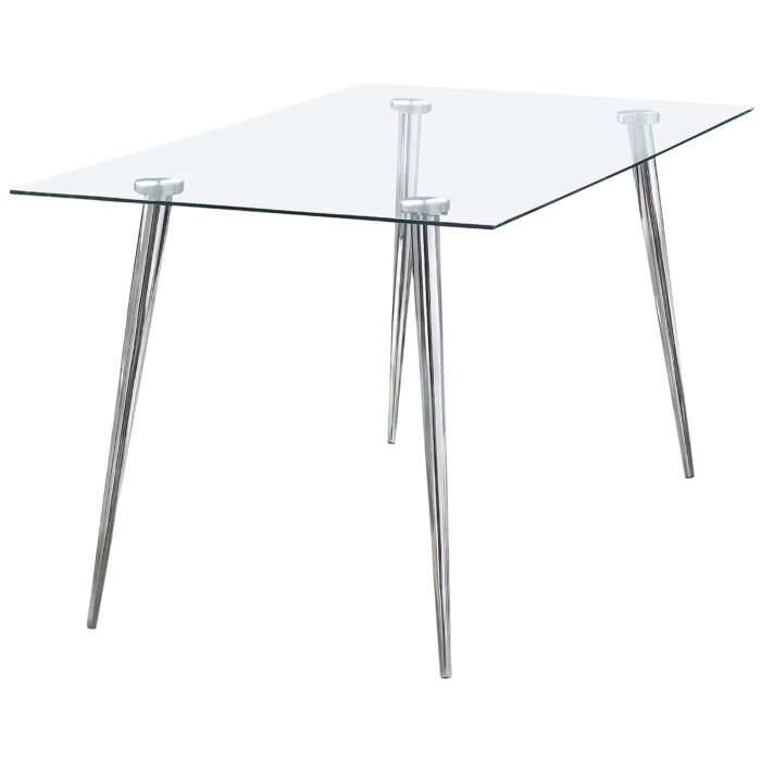 Gilman Rectangular 64-inch Glass Top Dining Table Chrome product image