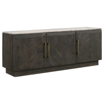Dennis 3-door Marble Top Sideboard Buffet Tobacco Grey product image