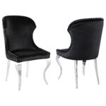 Cheyanne Upholstered Dining Side Chair Black (Set of 2) product image