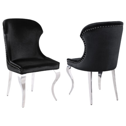 Cheyanne Upholstered Dining Side Chair Black (Set of 2) product image