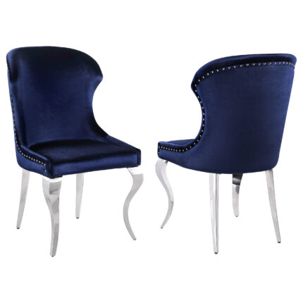 Cheyanne Upholstered Dining Side Chair Ink Blue (Set of 2) product image