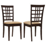 Kelso Lattice Back Dining Side Chair Cappuccino (Set of 2) product image