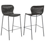 Mckinley Faux Rattan Metal Bar Chair Brown (Set of 2) product image