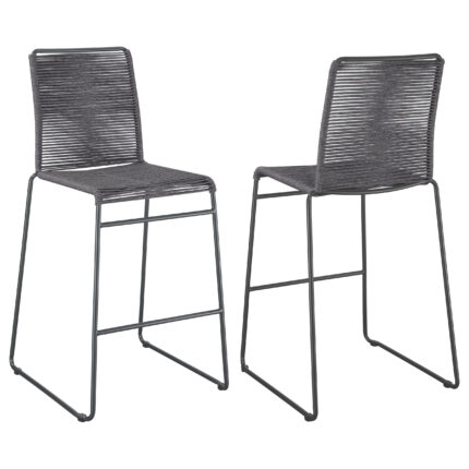 Jerome Woven Rope Metal Bar Chair Charcoal (Set of 2) product image