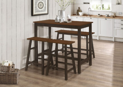 Connie 4-piece Counter Height Set Chestnut and Dark Brown product image