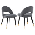 Lindsey Upholstered Dining Side Chair Grey (Set of 2) product image