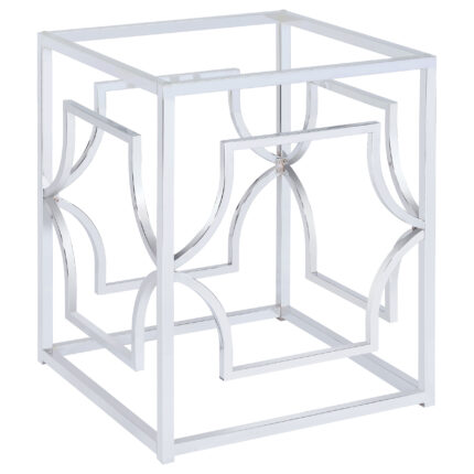 Starlight Square Metal Dining Table Base Chrome product image