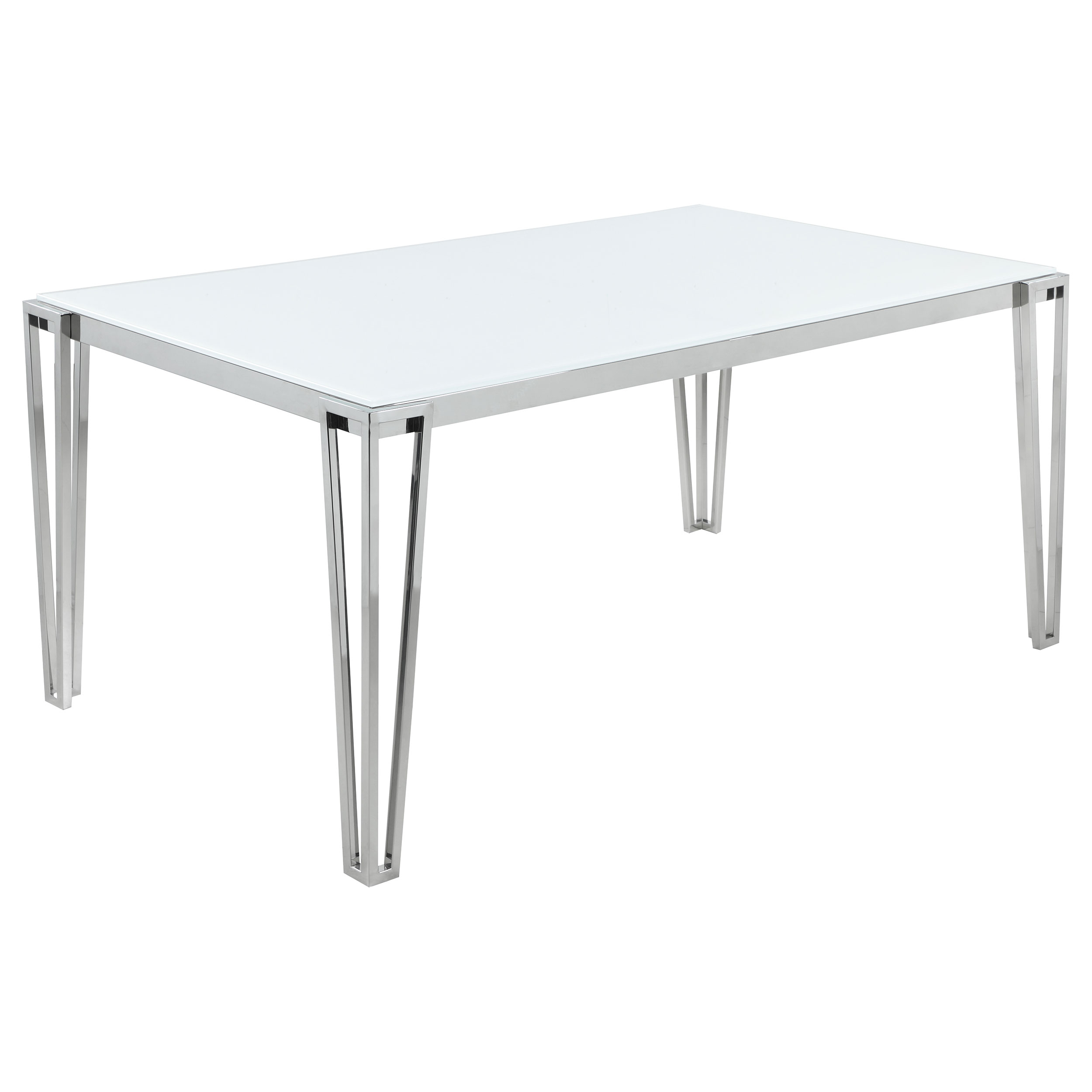 Pauline Rectangular 64-inch Glass Top Dining Table Chrome Pauline Rectangular 64-inch Glass Top Dining Table Chrome product image