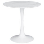 Arkell Round 30-inch Faux Marble Top Dining Table White product image