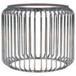 Veena Round Metal Dining Table Base Chrome product image