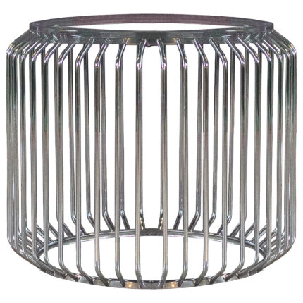 Veena Round Metal Dining Table Base Chrome product image