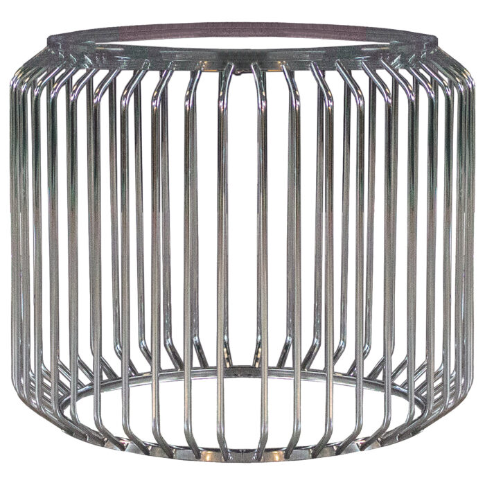 Veena Round Metal Dining Table Base Chrome product image