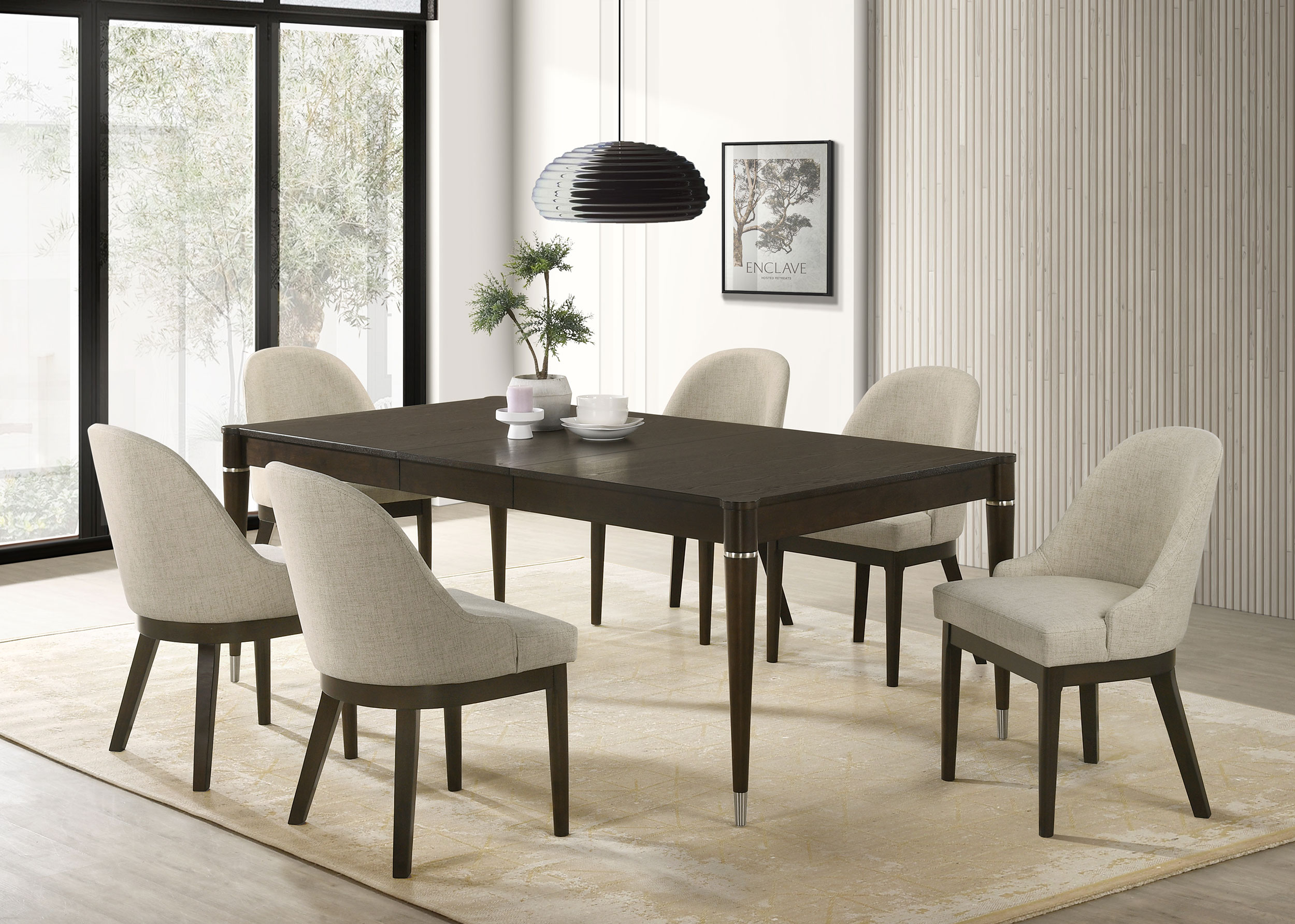 Reseda 7-piece Rectangular Dining Set Ash Brown Reseda 7-piece Rectangular Dining Set Ash Brown product image