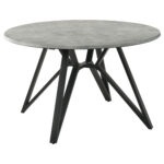 Neil Round 50-inch SmartTop Dining Table Gunmetal product image