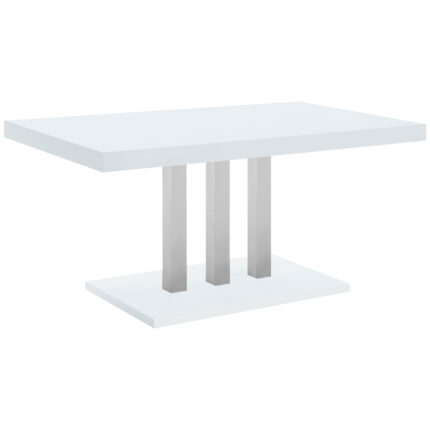 Brooklyn Rectangular 63-inch Dining Table White High Gloss product image