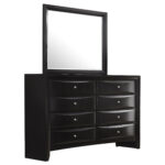 Briana 8-drawer Dresser with Mirror Black product image