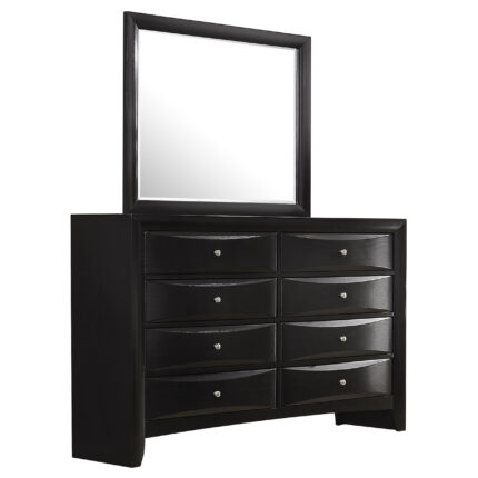 Briana 8-drawer Dresser with Mirror Black product image