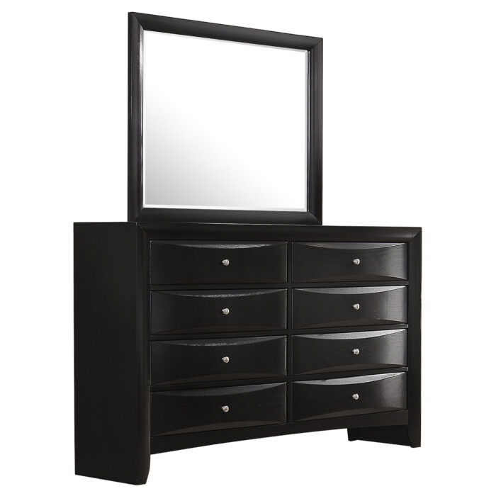 Briana 8-drawer Dresser with Mirror Black product image