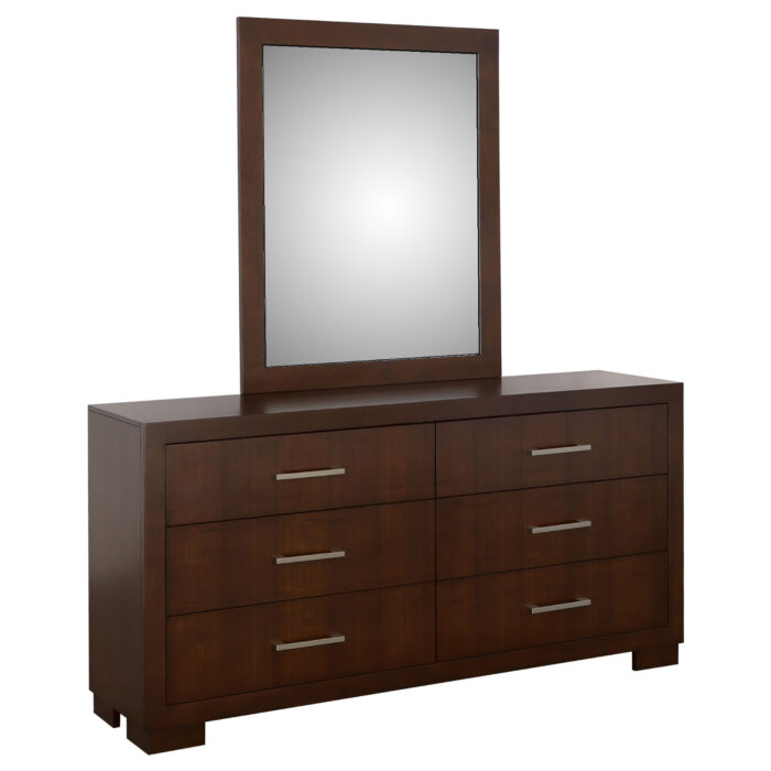 Jessica 6-drawer Dresser with Mirror Cappuccino product image