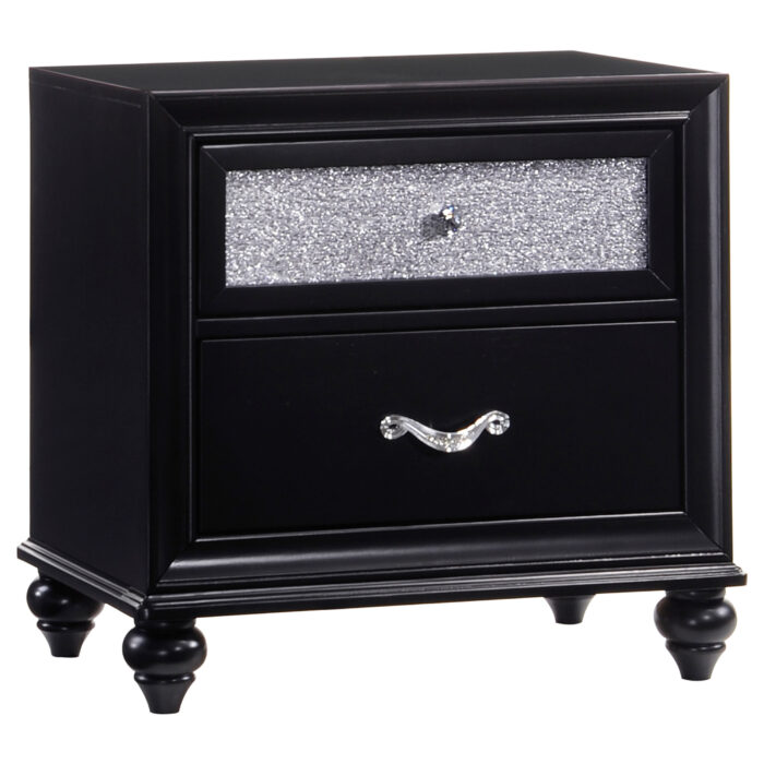 Barzini 2-drawer Nightstand Black product image