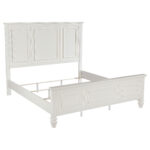 Sandy Beach 63-inch Eastern King Wood Panel Bed Cream White product image