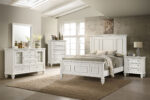 Sandy Beach 5-piece California King Bedroom Set Cream White product image