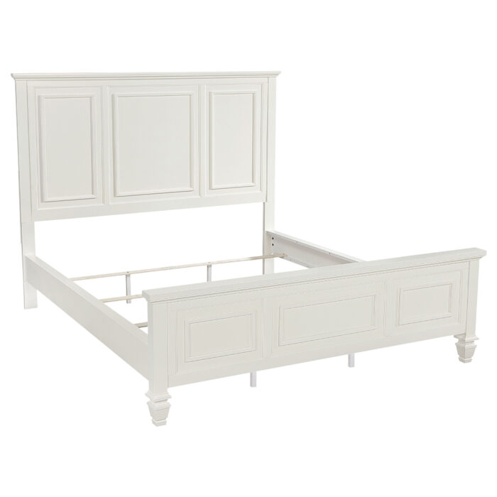 Sandy Beach 63-inch California King Panel Bed Cream White product image