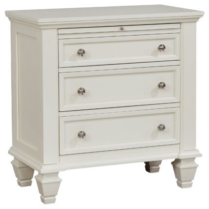 Sandy Beach 3-drawer Nightstand Cream White product image