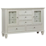 Sandy Beach 11-drawer Dresser Cream White product image
