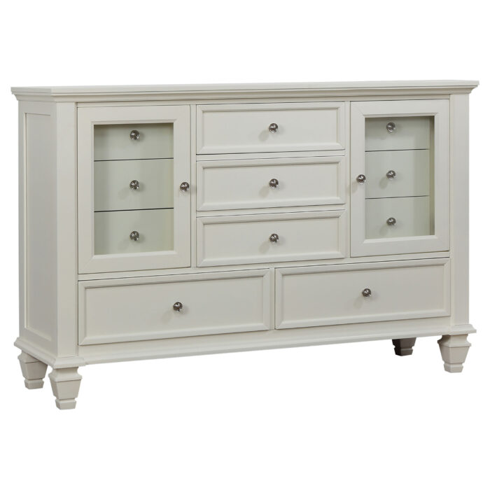 Sandy Beach 11-drawer Dresser Cream White product image