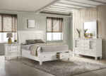 Sandy Beach 4-piece Queen Bedroom Set Cream White product image
